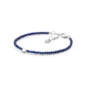 Bratara lapis lazuli cu inima de argint DiAmanti 242-03B-G